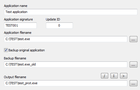 PC Guard: Application info settings