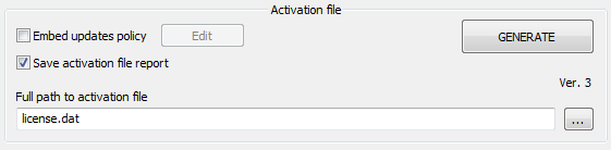 ac generator activation file panel