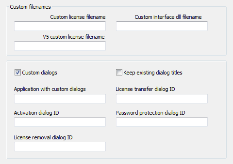 Custom dialogs settings