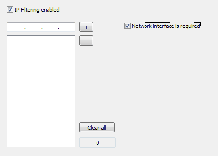 ip filtering settings