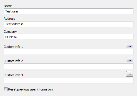 user information settings