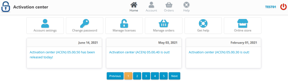 ACEN client dashboard